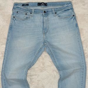 Hollister Light Blue Skinny Jeans for Men